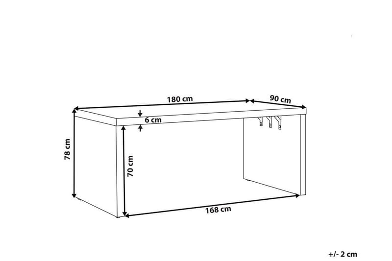 Hagebord 180 x 90 cm grå U-formet TARANTO - Grå - Hagemøbler & utemiljø - Hagebord - Spisebord ute