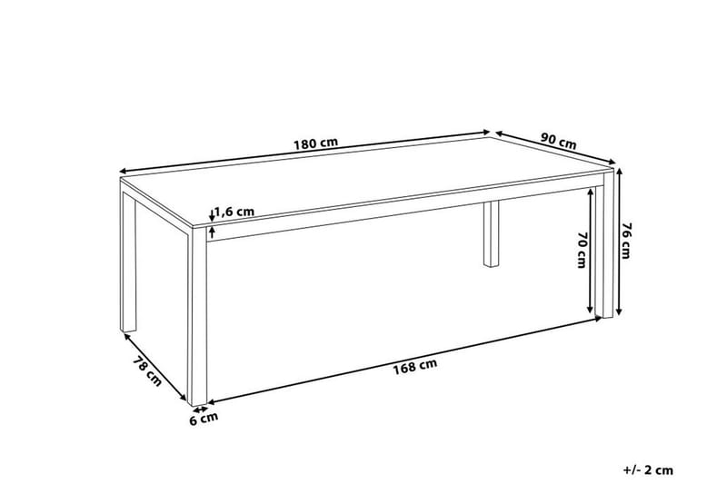 Hagebord Grosseto 180 cm - Grå - Hagemøbler & utemiljø - Hagebord - Spisebord ute