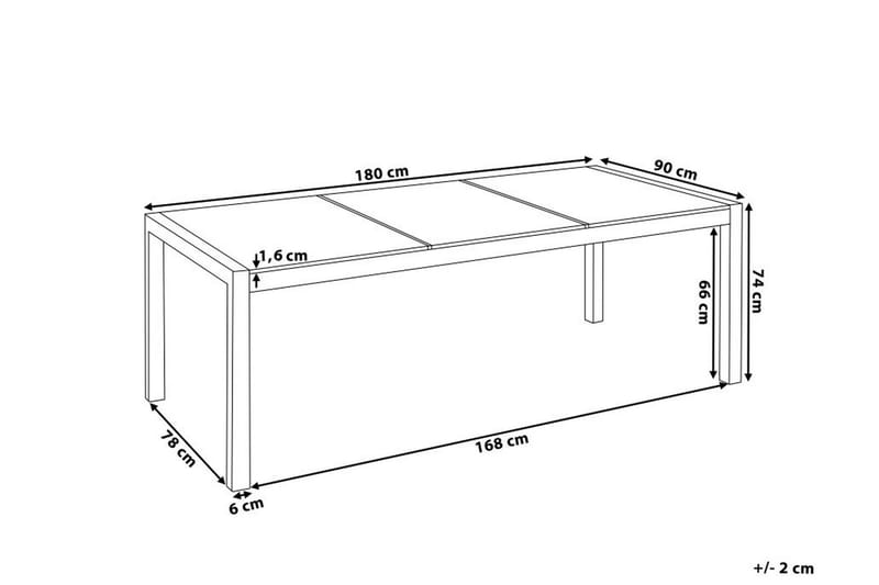 Hagebord Grosseto 180 cm - Grå - Hagemøbler & utemiljø - Hagebord - Spisebord ute