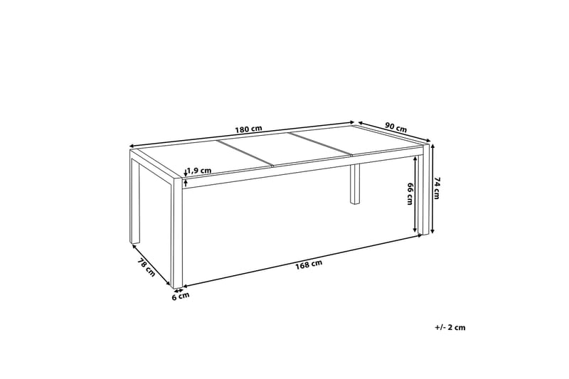 Hagebord Grosseto 180 cm - Grå - Hagemøbler & utemiljø - Hagebord - Spisebord ute