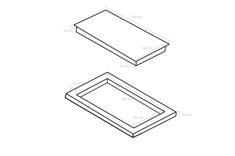 Induksjonskomfyr med 4 plater berøringskontroll glass 7000 W - Hagemøbler & utemiljø - Hagebord - Spisebord ute