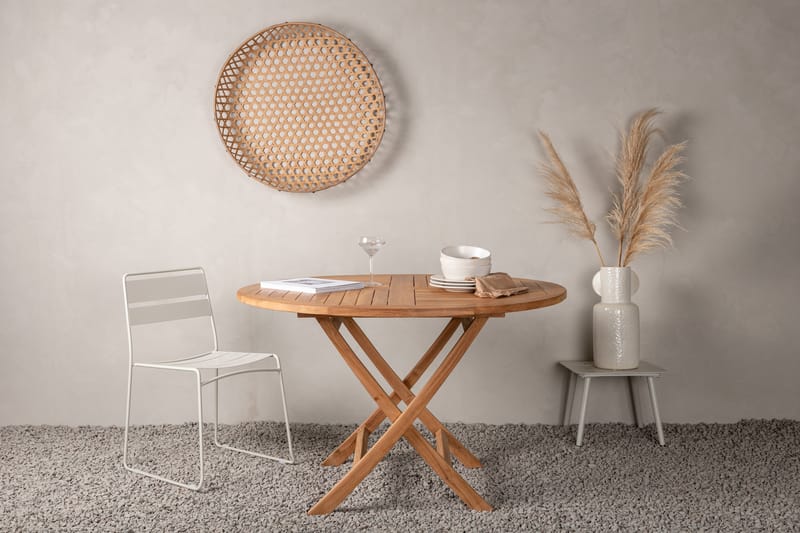 Kenya Spisebord Rundt Ø120 cm - Beige - Hagemøbler & utemiljø - Hagebord - Spisebord ute