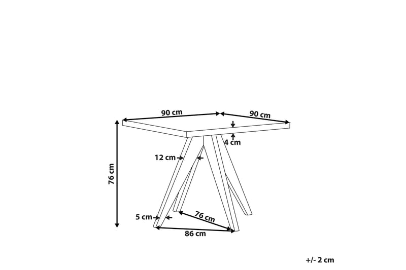 Rundt hagebord betongeffekt 90 c 90 cm OLBIA - Grå - Hagemøbler & utemiljø - Hagebord - Spisebord ute