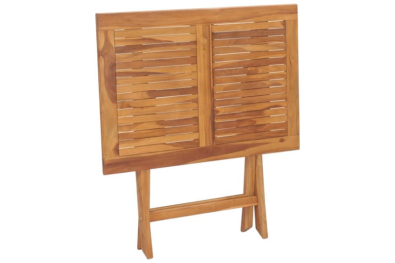 Sammenleggbart hagebord 90x60x75 cm heltre teak - Brun - Hagemøbler & utemiljø - Hagebord - Spisebord ute