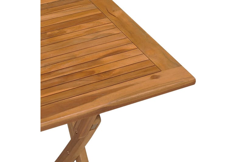 Sammenleggbart hagebord 90x60x75 cm heltre teak - Brun - Hagemøbler & utemiljø - Hagebord - Spisebord ute