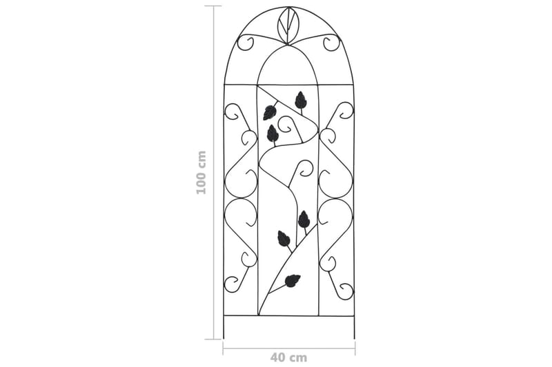 Klatreplantestativ 3 stk svart 40x100 cm jern - Hagemøbler & utemiljø - Hagedekorasjon & utemiljø - Espalier