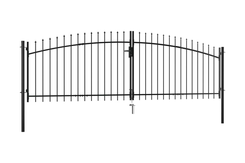 Dobbel hageport med spydhoder 400x200 cm - Hagemøbler & utemiljø - Hagedekorasjon & utemiljø - Gjerder & Grinder