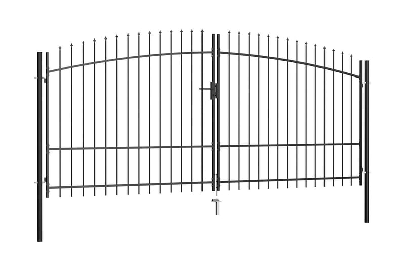 Dobbel hageport med spydhoder 400x225 cm - Hagemøbler & utemiljø - Hagedekorasjon & utemiljø - Gjerder & Grinder