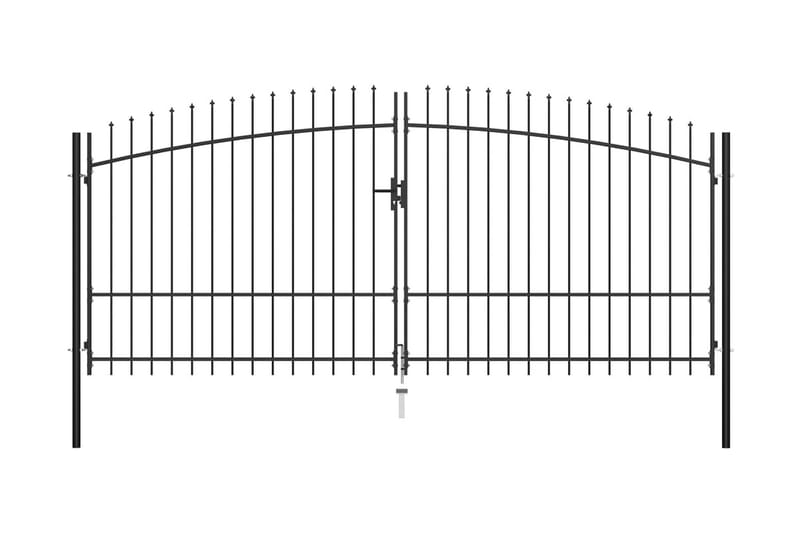 Dobbel hageport med spydhoder 400x225 cm - Hagemøbler & utemiljø - Hagedekorasjon & utemiljø - Gjerder & Grinder