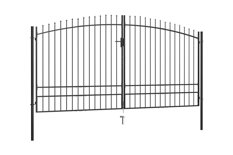 Dobbel hageport med spydhoder 400x248 cm - Hagemøbler & utemiljø - Hagedekorasjon & utemiljø - Gjerder & Grinder