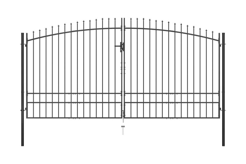 Dobbel hageport med spydhoder 400x248 cm - Hagemøbler & utemiljø - Hagedekorasjon & utemiljø - Gjerder & Grinder