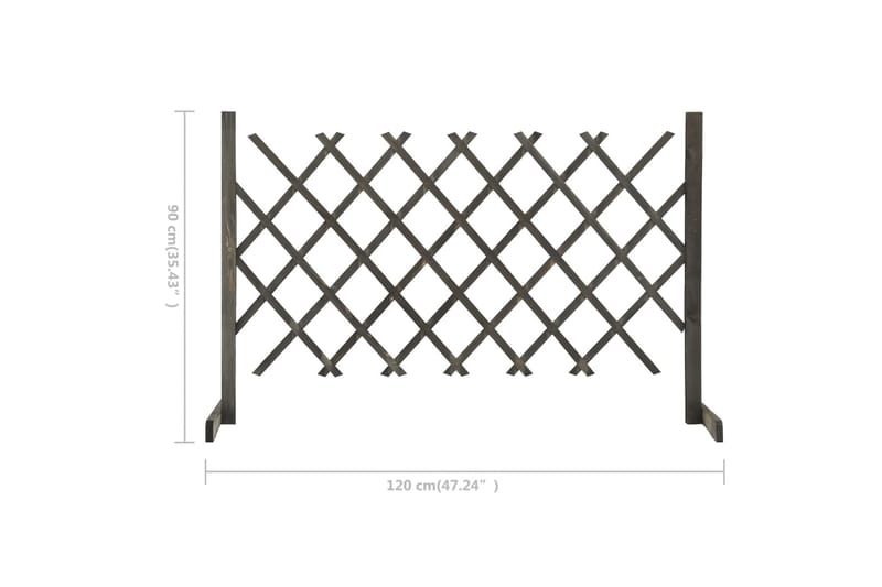 Espaliergjerde grå 120x90 cm heltre gran - Grå - Hagemøbler & utemiljø - Hagedekorasjon & utemiljø - Gjerder & Grinder