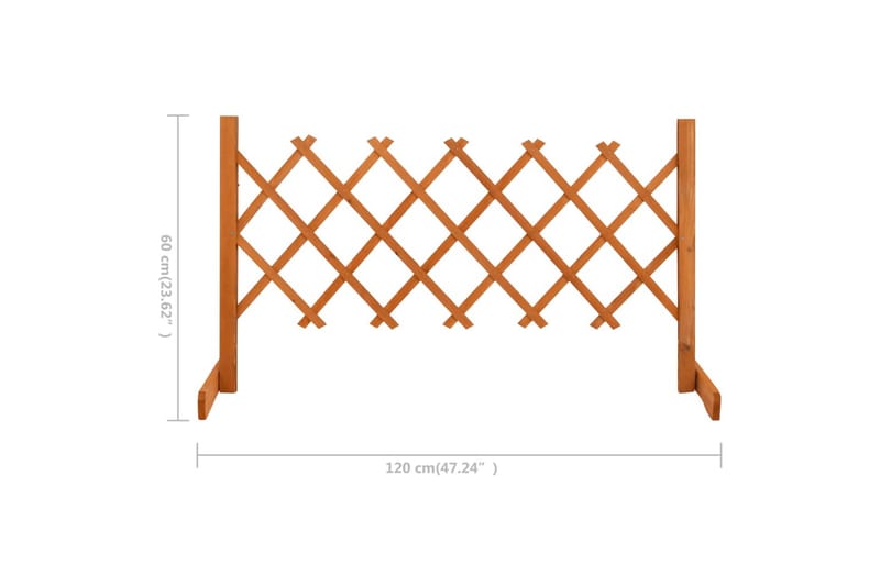 Espaliergjerde oransje 120x60 cm heltre gran - Oransj - Hagemøbler & utemiljø - Hagedekorasjon & utemiljø - Gjerder & Grinder