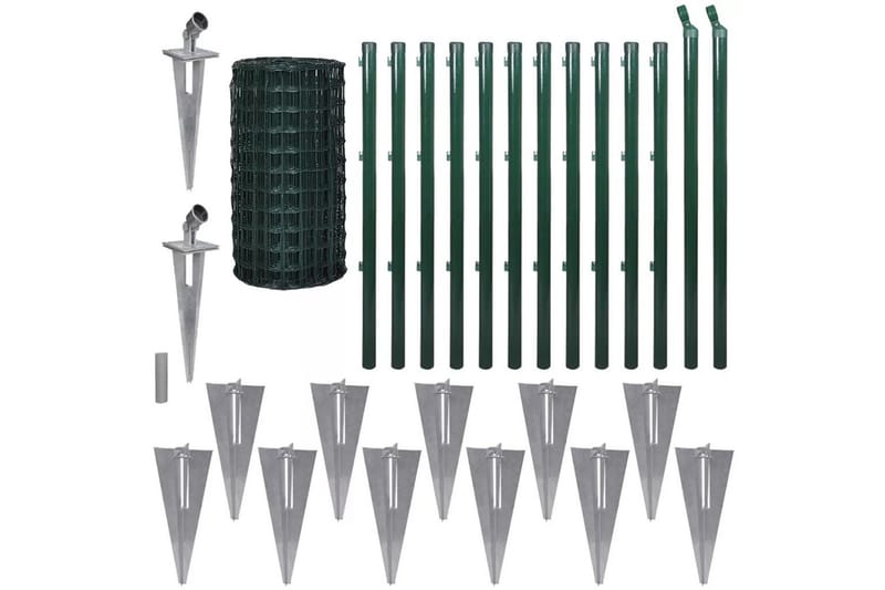 Euro gjerde stål 25x0,8 m grønn - Hagemøbler & utemiljø - Hagedekorasjon & utemiljø - Gjerder & Grinder