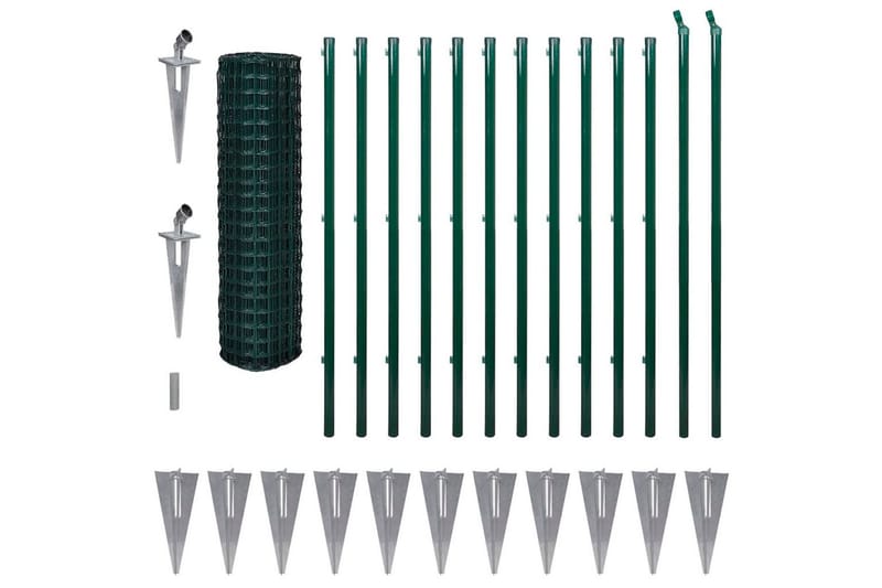 Euro gjerde stål 25x1,5 m grønn - Hagemøbler & utemiljø - Hagedekorasjon & utemiljø - Gjerder & Grinder