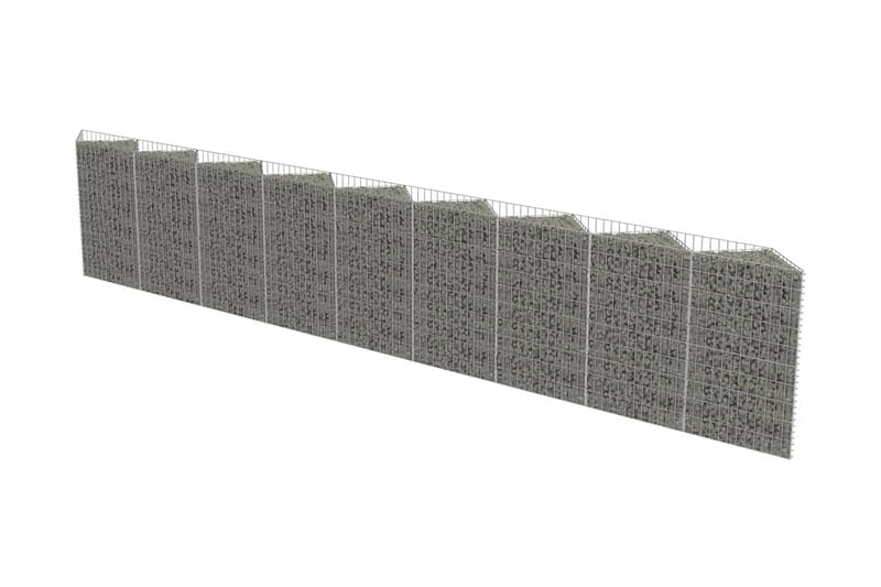 Gabion galvanisert stål 630x30x100 cm - Grå - Hagemøbler & utemiljø - Hagedekorasjon & utemiljø - Gjerder & Grinder