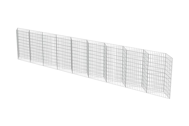 Gabion galvanisert stål 630x30x100 cm - Grå - Hagemøbler & utemiljø - Hagedekorasjon & utemiljø - Gjerder & Grinder