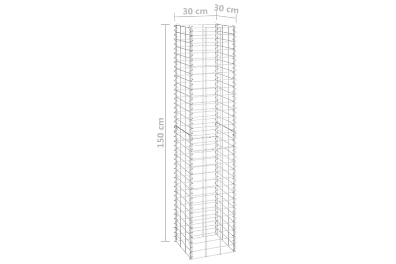 Gabion høybed 16 stk 30x30x50/100/150/200 cm jern - Silver - Hagemøbler & utemiljø - Hagedekorasjon & utemiljø - Gjerder & Grinder