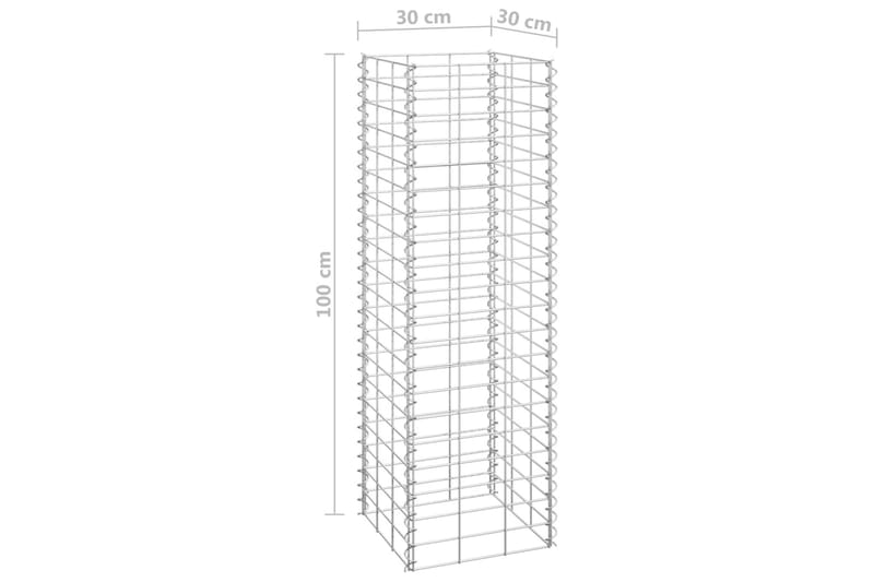 Gabion høybed 16 stk 30x30x50/100/150/200 cm jern - Silver - Hagemøbler & utemiljø - Hagedekorasjon & utemiljø - Gjerder & Grinder