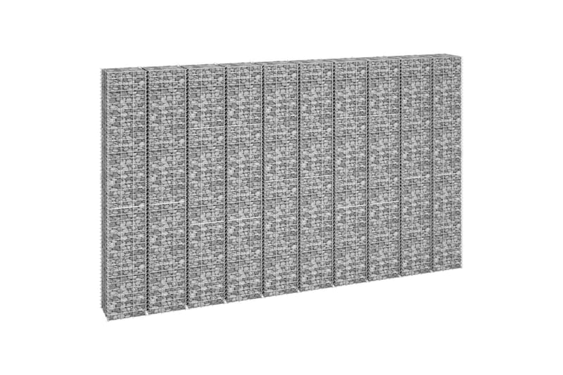 Gabion høybed 16 stk 30x30x50/100/150/200 cm jern - Silver - Hagemøbler & utemiljø - Hagedekorasjon & utemiljø - Gjerder & Grinder