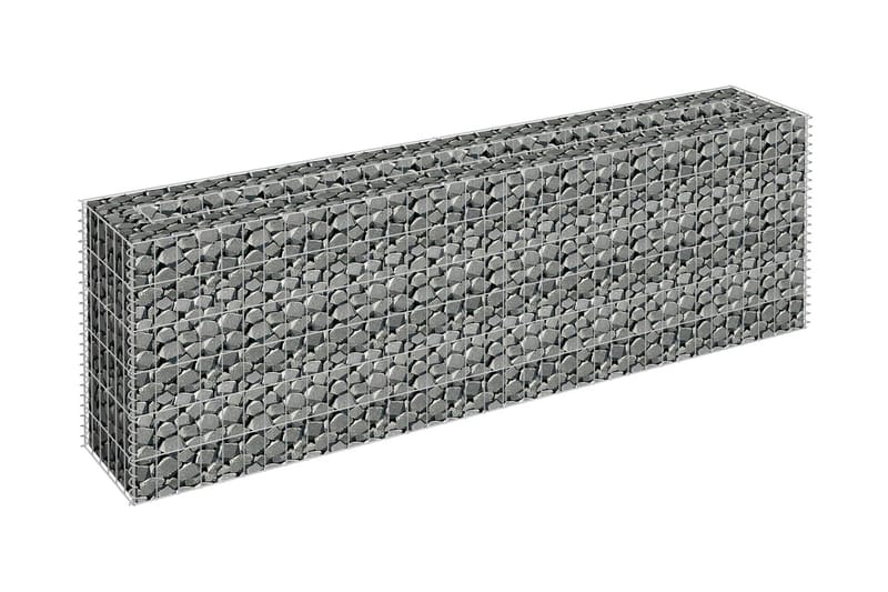 Gabion høybed galvanisert stål 180x30x60 cm - Silver - Hagemøbler & utemiljø - Hagedekorasjon & utemiljø - Gjerder & Grinder