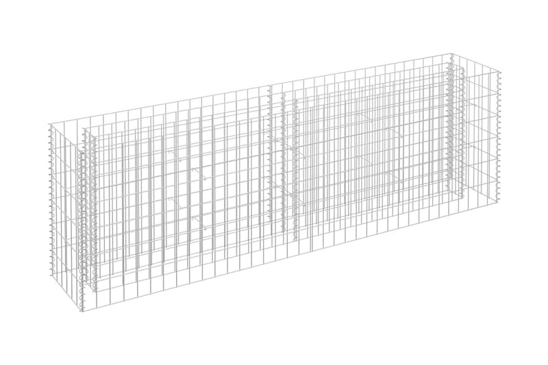 Gabion høybed galvanisert stål 180x30x60 cm - Silver - Hagemøbler & utemiljø - Hagedekorasjon & utemiljø - Gjerder & Grinder