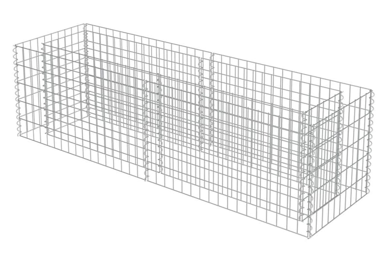 Gabion høybed galvanisert stål 180x50x50 cm - Sølv - Hagemøbler & utemiljø - Hagedekorasjon & utemiljø - Gjerder & Grinder