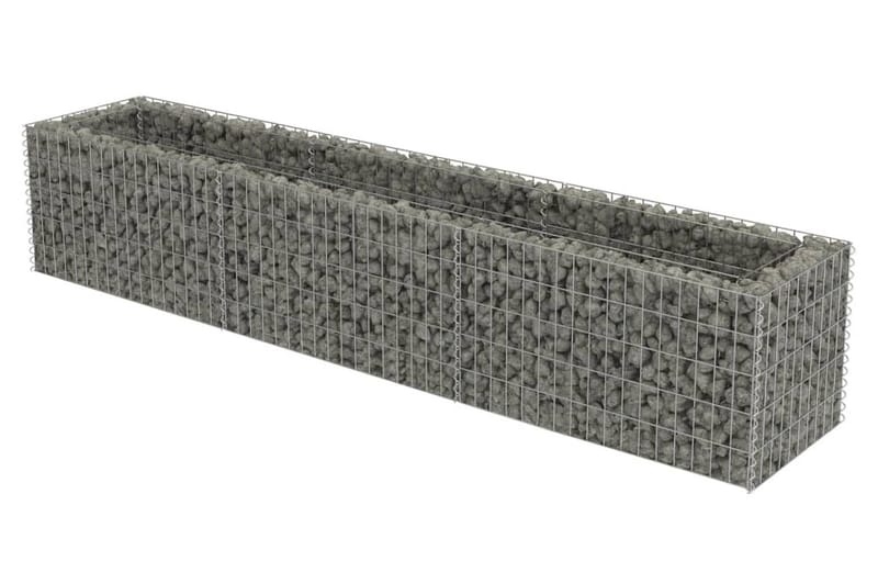 Gabion høybed galvanisert stål 270x50x50 cm - Grå - Hagemøbler & utemiljø - Hagedekorasjon & utemiljø - Gjerder & Grinder