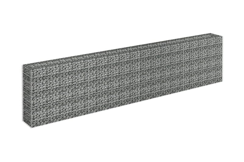 Gabion høybed galvanisert stål 360x30x90 cm - Silver - Hagemøbler & utemiljø - Hagedekorasjon & utemiljø - Gjerder & Grinder