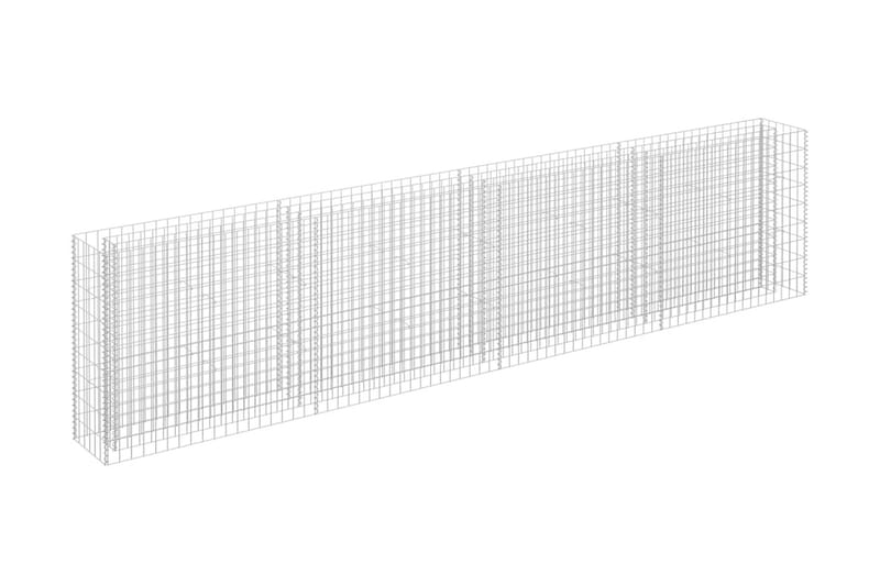 Gabion høybed galvanisert stål 360x30x90 cm - Silver - Hagemøbler & utemiljø - Hagedekorasjon & utemiljø - Gjerder & Grinder