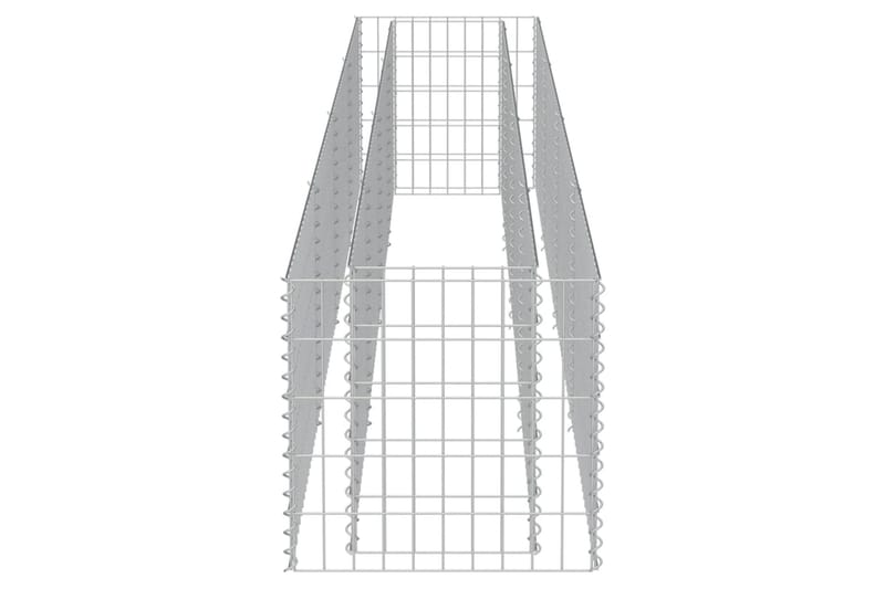 Gabion høybed galvanisert stål 360x50x50 cm - Sølv - Hagemøbler & utemiljø - Hagedekorasjon & utemiljø - Gjerder & Grinder