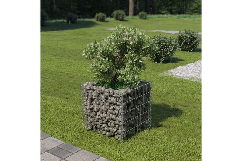 Gabion høybed galvanisert stål 50x50x50 cm - Hagemøbler & utemiljø - Hagedekorasjon & utemiljø - Gjerder & Grinder