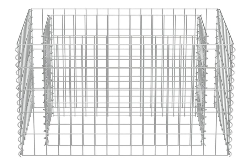 Gabion høybed galvanisert stål 90x50x50 cm - Grå - Hagemøbler & utemiljø - Hagedekorasjon & utemiljø - Gjerder & Grinder