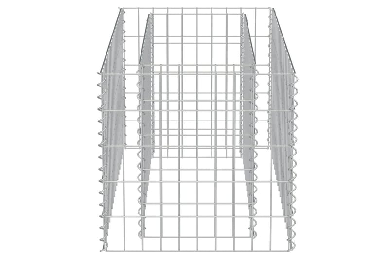 Gabion høybed galvanisert stål 90x50x50 cm - Grå - Hagemøbler & utemiljø - Hagedekorasjon & utemiljø - Gjerder & Grinder