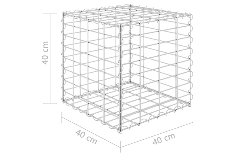 Gabion høybed kubeformet ståltråd 40x40x40 cm - Hagemøbler & utemiljø - Hagedekorasjon & utemiljø - Gjerder & Grinder