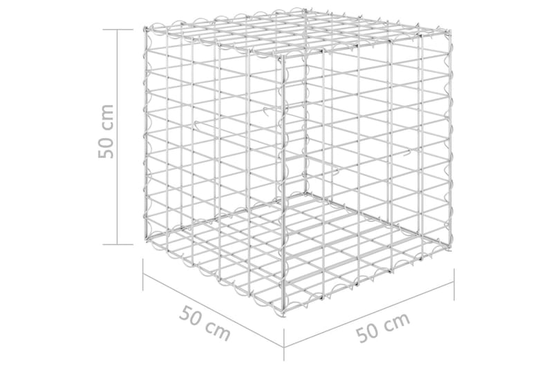 Gabion høybed kubeformet ståltråd 50x50x50 cm - Hagemøbler & utemiljø - Hagedekorasjon & utemiljø - Gjerder & Grinder