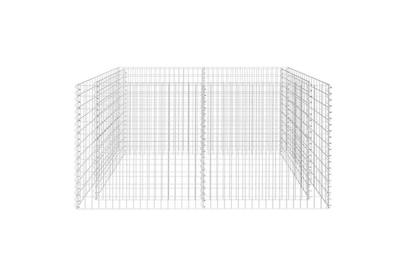 Gabion høybed stål 180x90x100 cm sølv - Sølv - Hagemøbler & utemiljø - Hagedekorasjon & utemiljø - Gjerder & Grinder