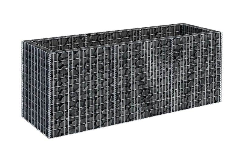 Gabion høybed stål 270x90x100 cm - Sølv - Hagemøbler & utemiljø - Hagedekorasjon & utemiljø - Gjerder & Grinder