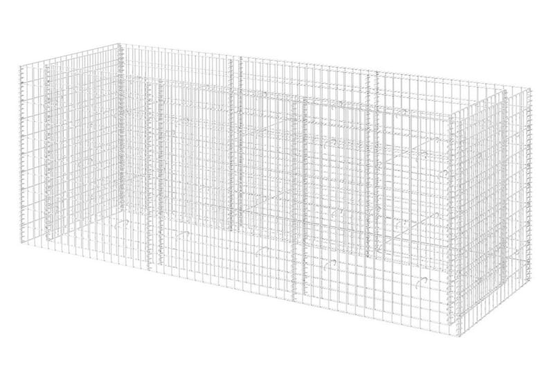 Gabion høybed stål 270x90x100 cm - Sølv - Hagemøbler & utemiljø - Hagedekorasjon & utemiljø - Gjerder & Grinder