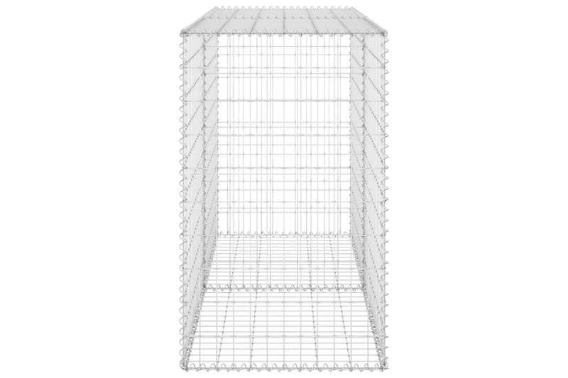 Gabion med dekker galvanisert stål 150x60x100 cm - Silver - Hagemøbler & utemiljø - Hagedekorasjon & utemiljø - Gjerder & Grinder