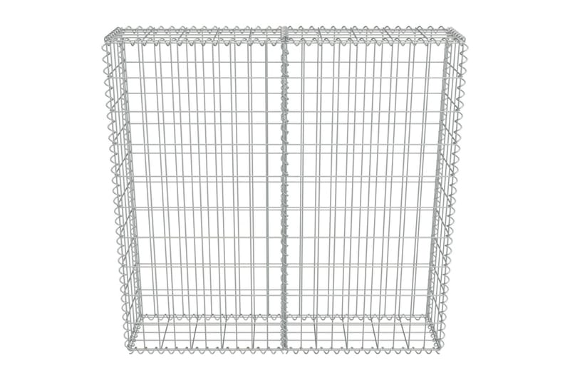 Gabion med deksler galvanisert stål 100x20x100 cm - Hagemøbler & utemiljø - Hagedekorasjon & utemiljø - Gjerder & Grinder