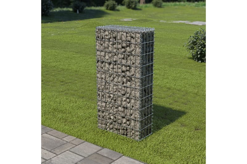 Gabion med topp- og bunndekke galvanisert stål 50x20x100 cm - Hagemøbler & utemiljø - Hagedekorasjon & utemiljø - Gjerder & Grinder