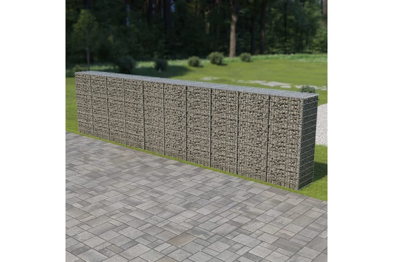 Gabion med topp- og bunndekke galvanisert stål 600x50x150 cm - Hagemøbler & utemiljø - Hagedekorasjon & utemiljø - Gjerder & Grinder