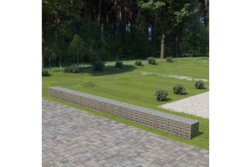 Gabion med topp- og bunndekke galvanisert stål 900x50x50 cm - Hagemøbler & utemiljø - Hagedekorasjon & utemiljø - Gjerder & Grinder