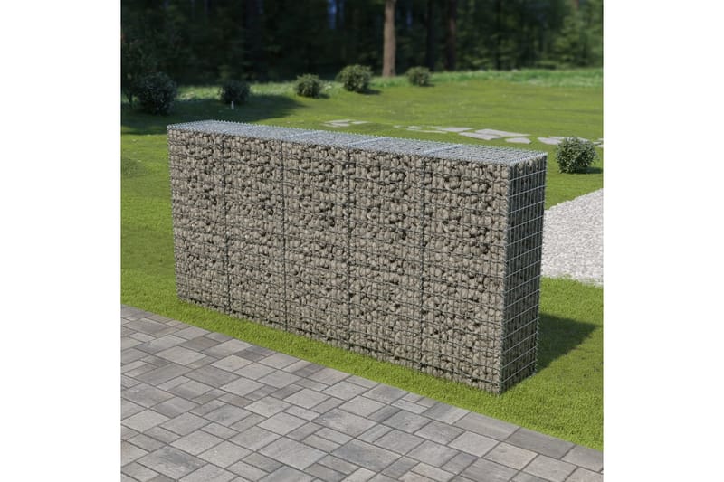 Gabion med topp- og bunnlokk galvanisert stål 300x50x150 cm - Hagemøbler & utemiljø - Hagedekorasjon & utemiljø - Gjerder & Grinder