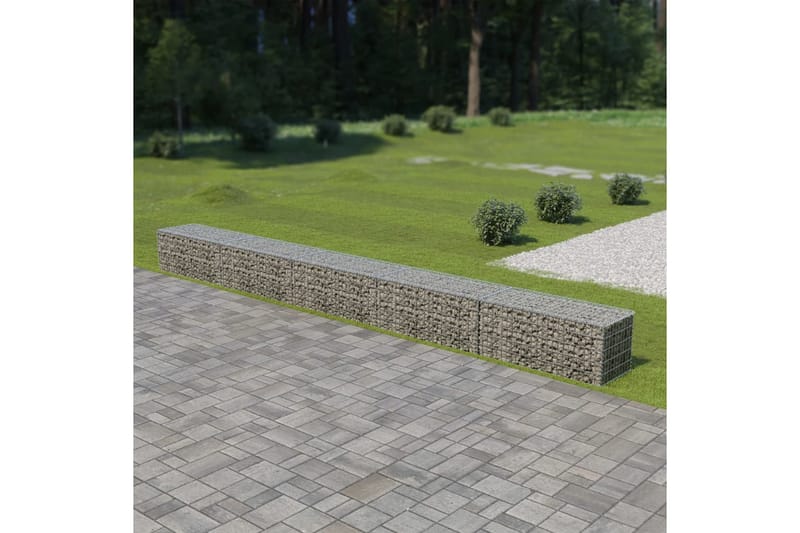 Gabion med topp- og bunnlokk galvanisert stål 600x50x50 cm - Hagemøbler & utemiljø - Hagedekorasjon & utemiljø - Gjerder & Grinder