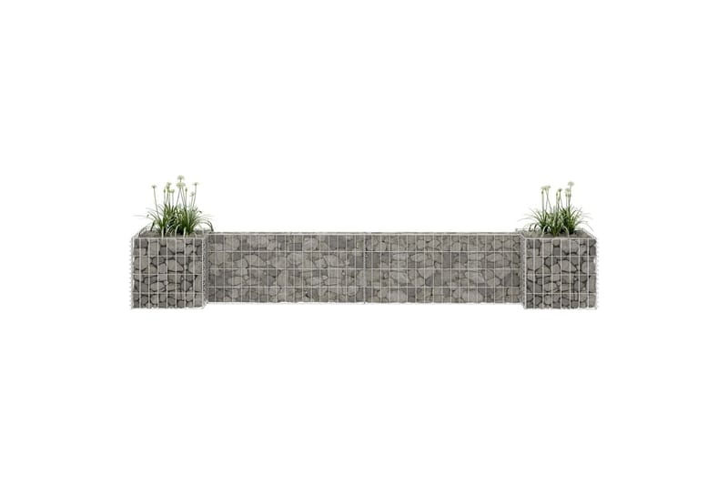 Gabion plantekasse H-formet ståltråd 260x40x40 cm - Hagemøbler & utemiljø - Hagedekorasjon & utemiljø - Gjerder & Grinder