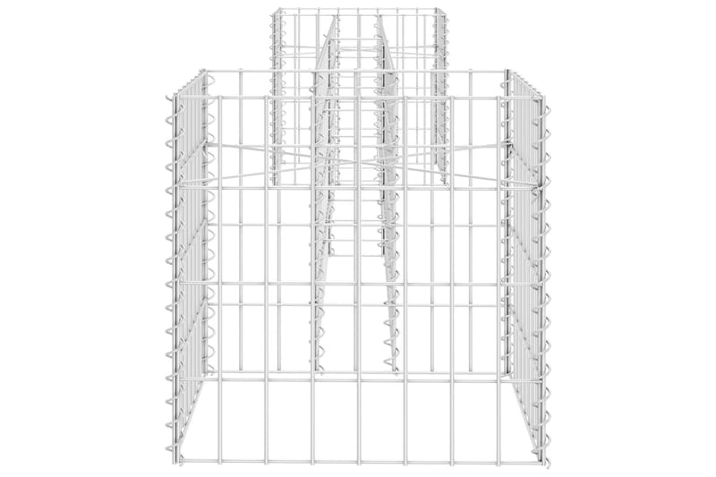 Gabion plantekasse H-formet ståltråd 260x40x40 cm - Hagemøbler & utemiljø - Hagedekorasjon & utemiljø - Gjerder & Grinder