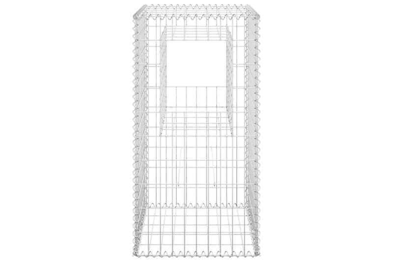 Gabionstolper 2 stk 50x50x100 cm jern - Silver - Hagemøbler & utemiljø - Hagedekorasjon & utemiljø - Gjerder & Grinder