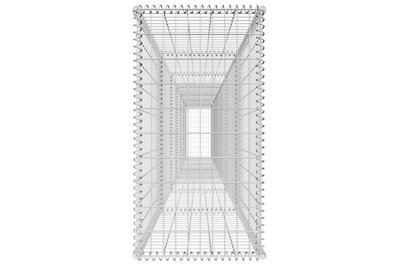 Gabionvegg med deksel galvanisert stål 600x50x100 cm - Hagemøbler & utemiljø - Hagedekorasjon & utemiljø - Gjerder & Grinder